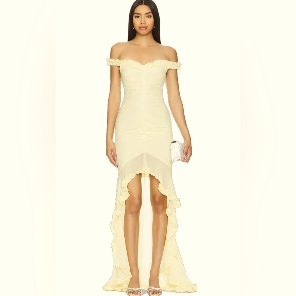 Majorelle Chandra Gown in Butter Yellow Size XS